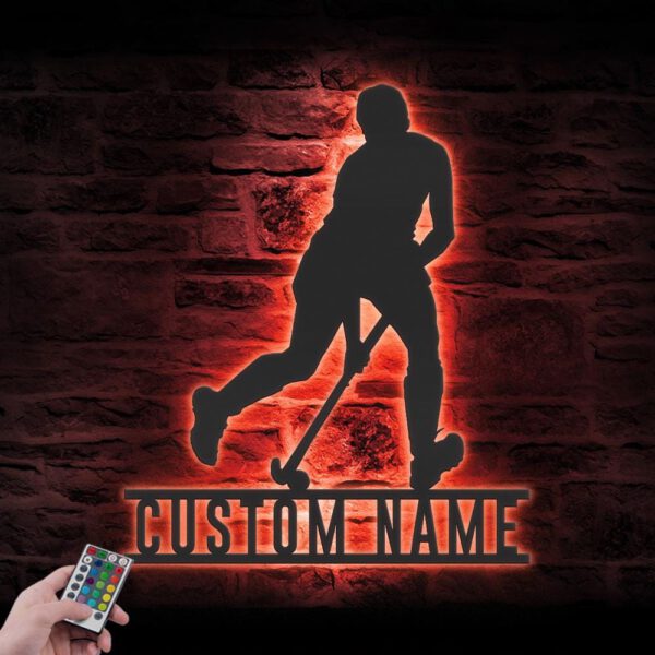 Custom-Man-Field-Hockey-Metal-Wall-Art-LED-Light-7