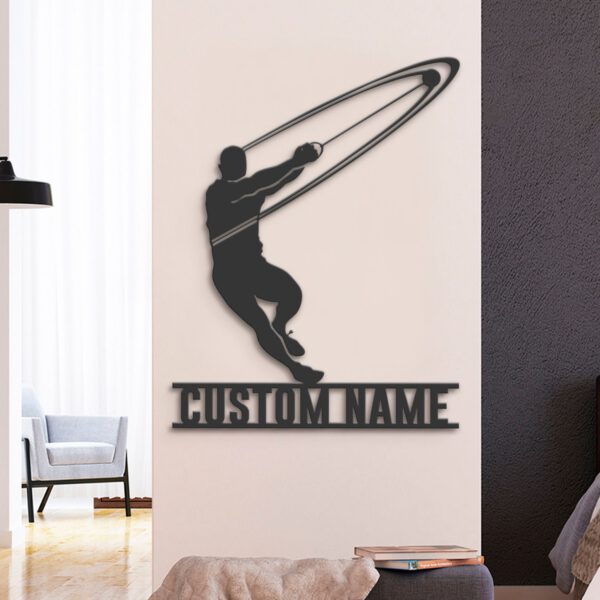 Custom-Man-Hammer-Thrower-Metal-Wall-Art-LED-Light-2