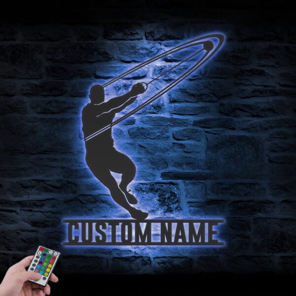 Custom-Man-Hammer-Thrower-Metal-Wall-Art-LED-Light-4