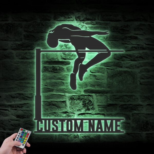 Custom-Man-High-Jump-Metal-Wall-Art-LED-Light-3