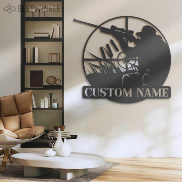 Custom-Man-Hunting-Metal-Wall-Art-LED-Light-8