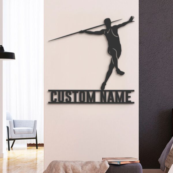 Custom-Man-Javelin-thrower-Metal-Wall-Art-LED-Light-6