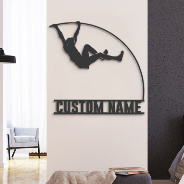 Custom-Man-Pole-Vault-Metal-Wall-Art-LED-Light