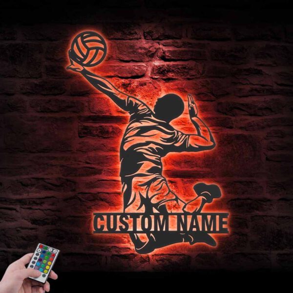 Custom-Man-Volleyball-Metal-Wall-Art-LED-Light-4-1