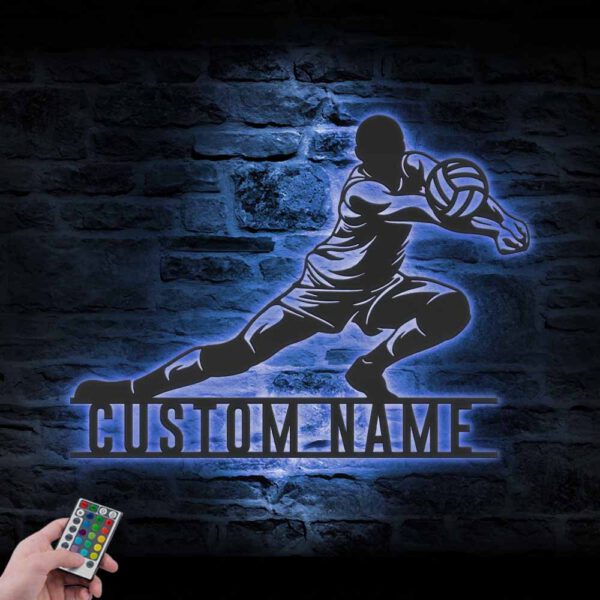 Custom-Man-Volleyball-Metal-Wall-Art-LED-Light-7