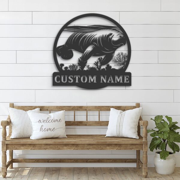 Custom-Manatee-Metal-Wall-Art-LED-Light-4