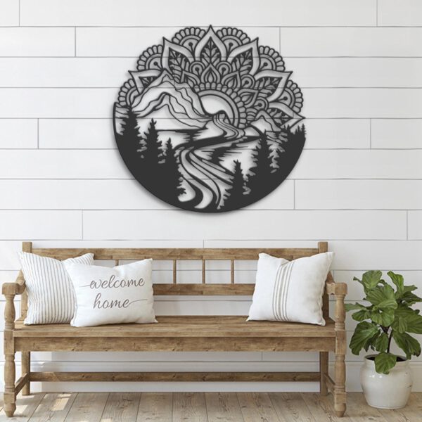 Custom-Mandala-Mountain-Yoga-Nature-Metal-Wall-Art-with-LED-Light-3