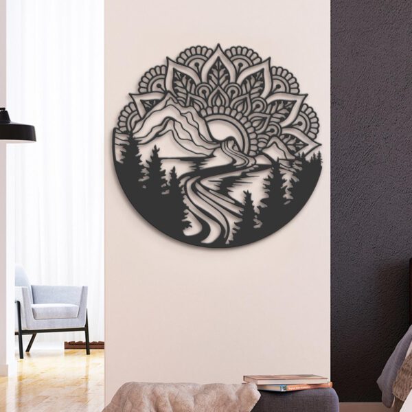 Custom-Mandala-Mountain-Yoga-Nature-Metal-Wall-Art-with-LED-Light-7