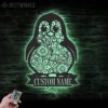 Custom-Mandala-Penguin-Metal-Wall-Art-LED-Light