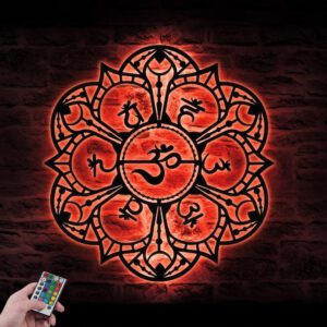 Custom-Mandala-Yoga-Metal-Wall-Art-with-LED-Light-2