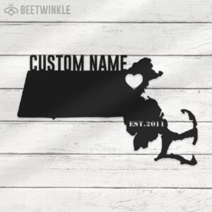 Custom-Massachusetts-Map-Metal-Wall-Art-LED-Light-3