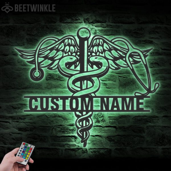 Custom-Medical-Symbol-Caduceus-MD-Star-Nursing-Metal-Wall-Art-LED-Light_1