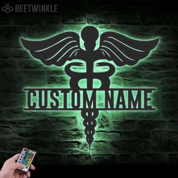 Custom-Medical-Symbol-Caduceus-MD-Star-Nursing-Metal-Wall-Art-LED_1