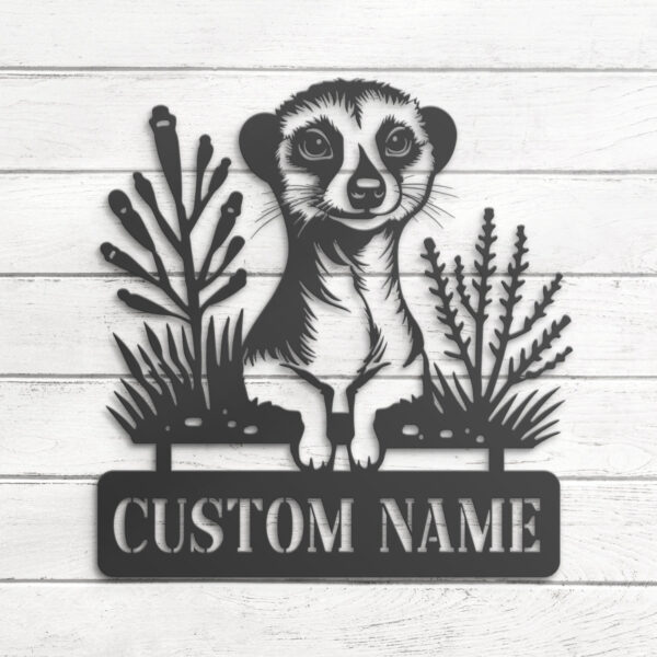 Custom-Meerkat-Metal-Wall-Art-LED-Light