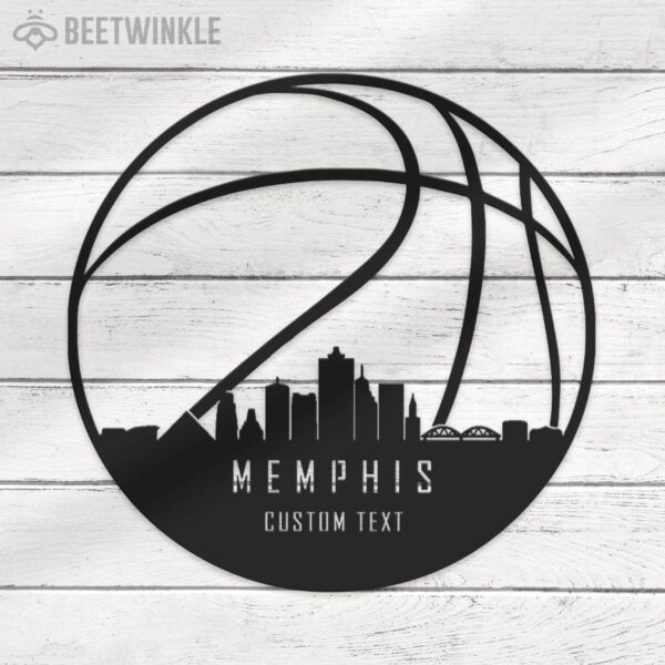 Custom-Memphis-Skyline-Basketball-Metal-Wall-Art-LED-Light-5