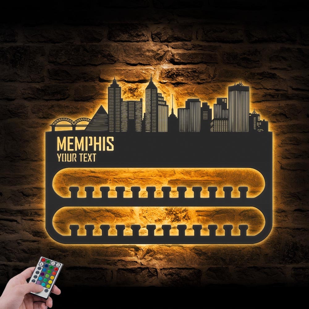 Custom-Memphis-Skyline-Sport-Medal-Hanger-With-Led-Light_2