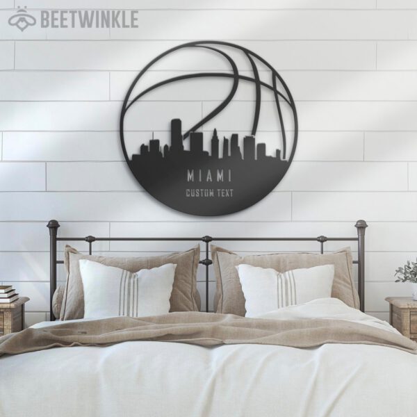 Custom-Miami-Skyline-Basketball-Metal-Wall-Art-LED-Light-2