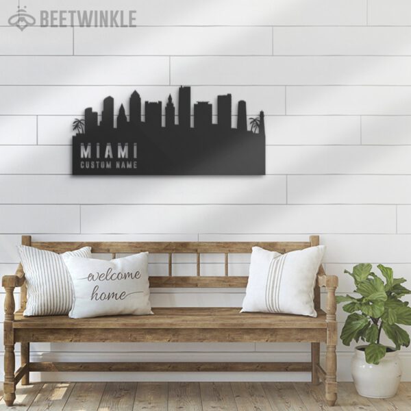 Custom-Miami-Skyline-Metal-Wall-Art-LED-Light-8