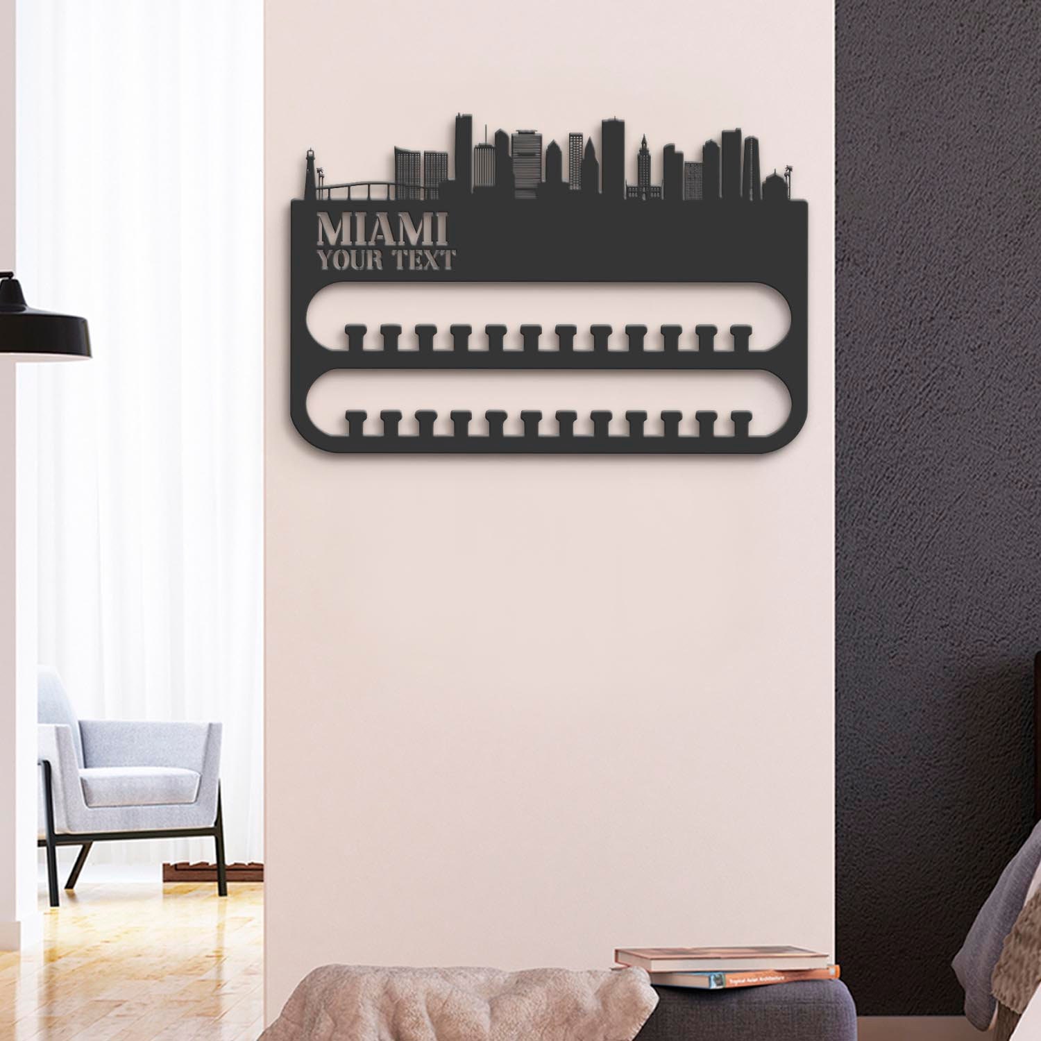 Custom-Miami-Skyline-Sport-Medal-Hanger-With-Led-Light_2