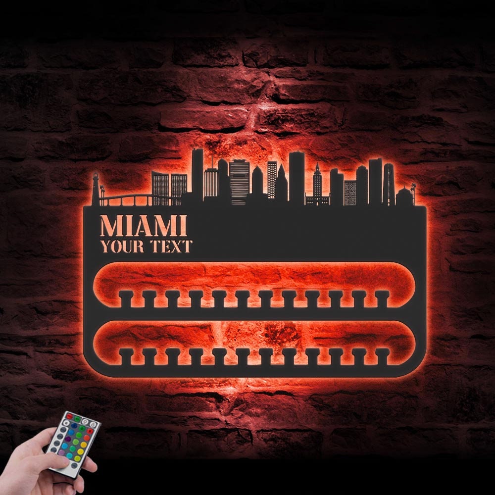 Custom-Miami-Skyline-Sport-Medal-Hanger-With-Led-Light_4