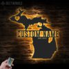 Custom-Michigan-Map-Metal-Wall-Art-LED-Light-6