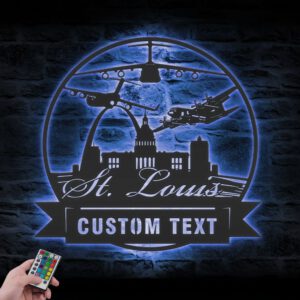 Custom-Military-Transport-Aircraft-Hangar-Metal-Wall-Art-LED-Light-3