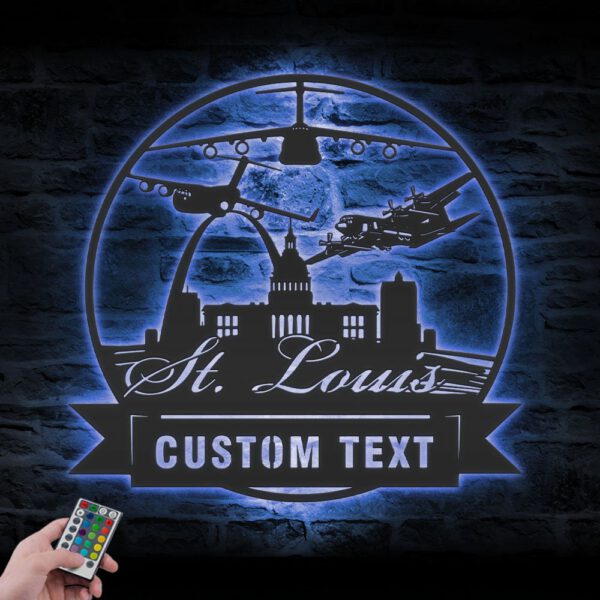 Custom-Military-Transport-Aircraft-Hangar-Metal-Wall-Art-LED-Light-3