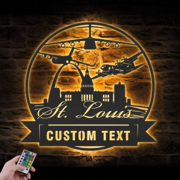 Custom-Military-Transport-Aircraft-Hangar-Metal-Wall-Art-LED-Light-5