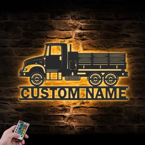 Custom-Military-Truck-Metal-Wall-Art-LED-Light-1