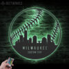 Custom-Milwaukee-Skyline-Baseball-Metal-Wall-Art-LED-Light-6