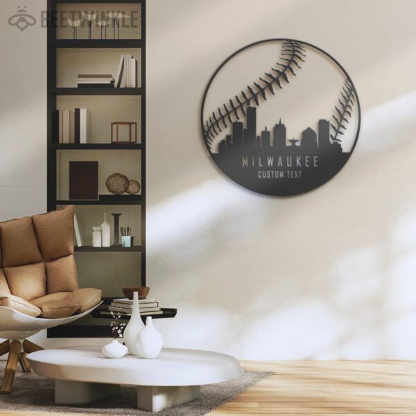 Custom-Milwaukee-Skyline-Baseball-Metal-Wall-Art-LED-Light-8