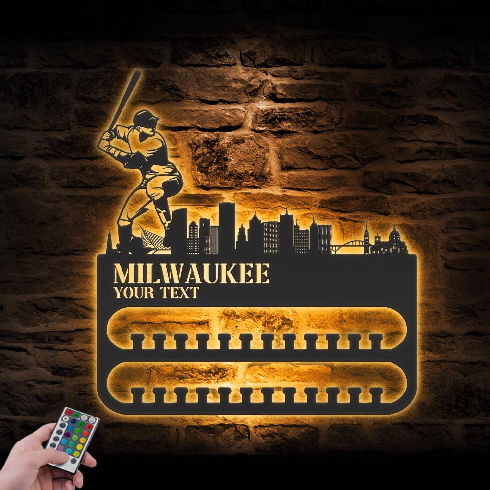 Custom-Milwaukee-Skyline-Baseball-Player-Medal-Hanger-With-Led-Light_1