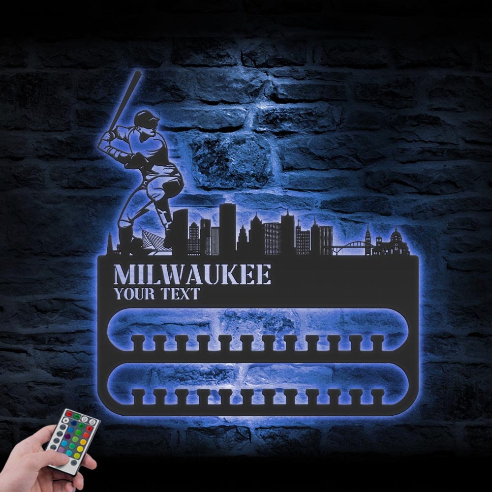 Custom-Milwaukee-Skyline-Baseball-Player-Medal-Hanger-With-Led-Light_2