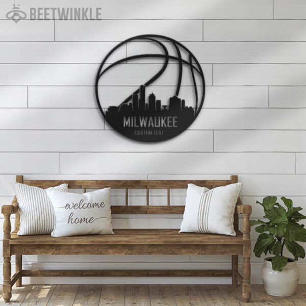 Custom-Milwaukee-Skyline-Basketball-Metal-Wall-Art-LED-Light-1