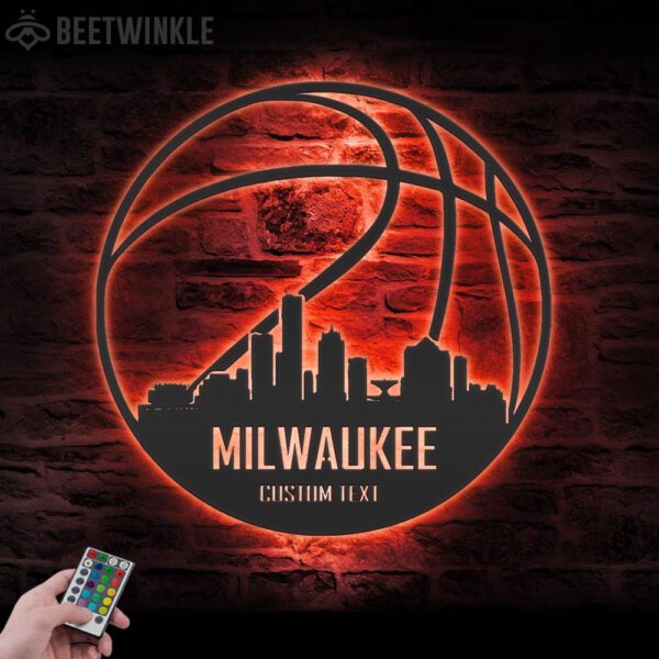 Custom-Milwaukee-Skyline-Basketball-Metal-Wall-Art-LED-Light-5-1