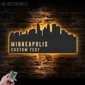 Custom-Minneapolis-Skyline-Metal-Wall-Art-LED-Light-2