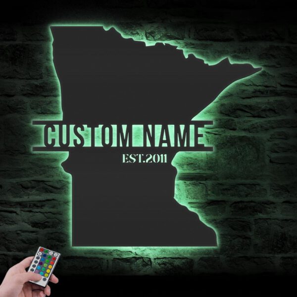 Custom-Minnesota-Map-Metal-Wall-Art-LED-Light-2-1