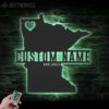 Custom-Minnesota-Map-Metal-Wall-Art-LED-Light-2