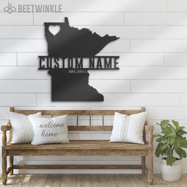 Custom-Minnesota-Map-Metal-Wall-Art-LED-Light-4