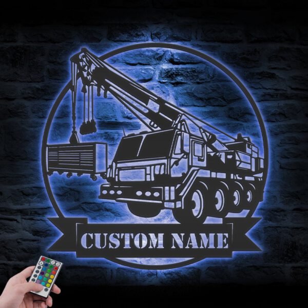 Custom-Mobile-Crane-Truck-Driver-Metal-Wall-Art-LED-Light_2