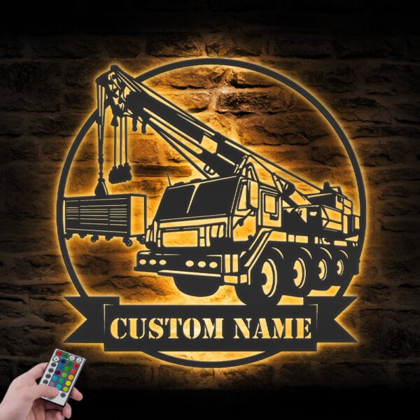 Custom-Mobile-Crane-Truck-Driver-Metal-Wall-Art-LED-Light_7