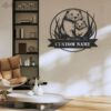 Custom-Mom-And-Child-Beaver-Metal-Wall-Art-LED-Light