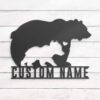 Custom-Mom-Baby-Father-Bear-Metal-Wall-Art-LED-Light-3