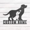 Custom-Mom-Baby-Father-Dog-Metal-Wall-Art-LED-Light