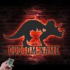 Custom-Mom-Baby-Father-Triceratops-Dinosaur-Metal-Wall-Art-LED-Light-4