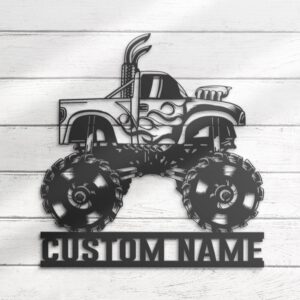 Custom-Monster-Truck-Driver-Metal-Wall-Art-LED-Light-10