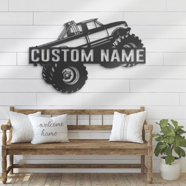 Custom-Monster-Truck-Driver-Metal-Wall-Art-LED-Light-13