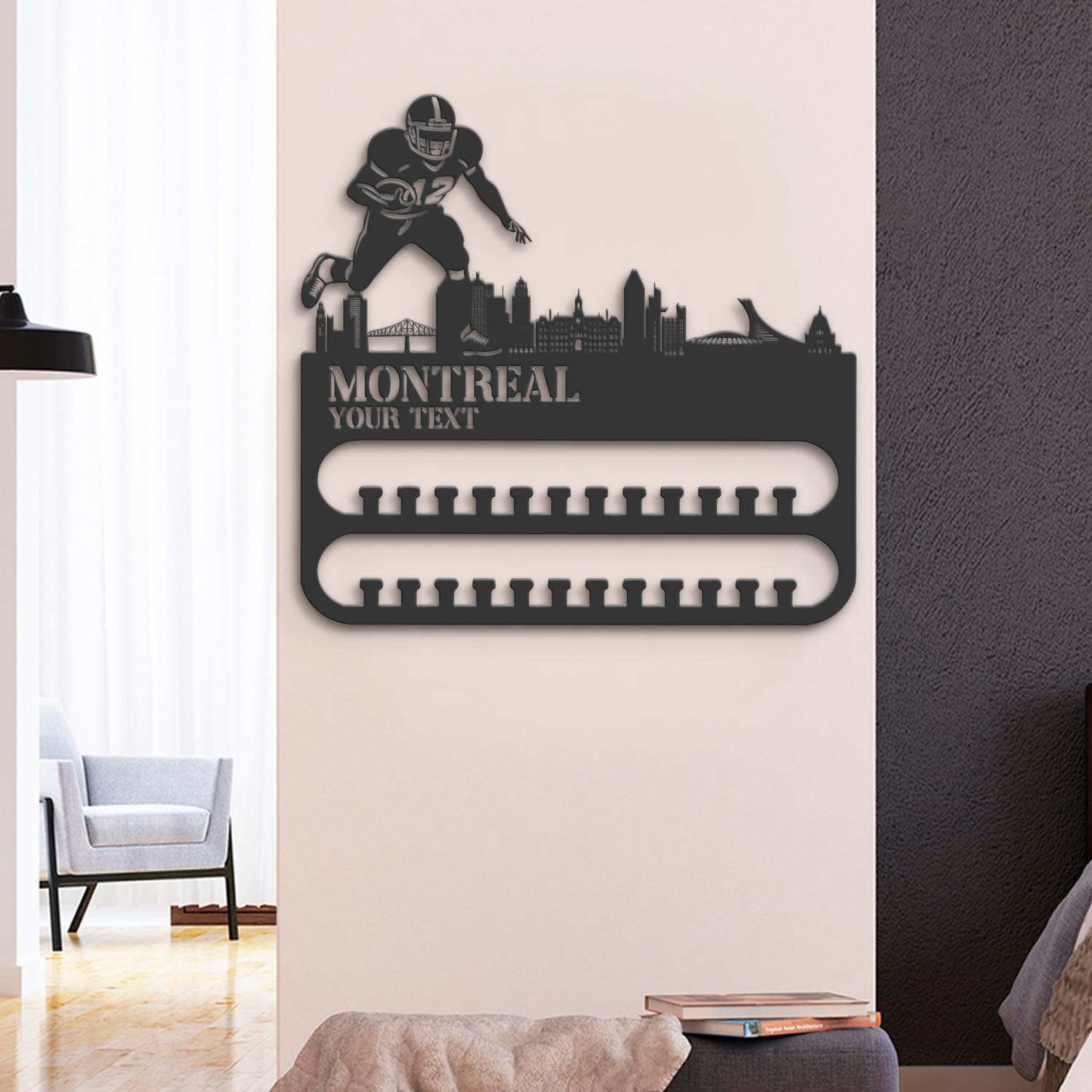 Custom-Montreal-Skyline-American-Football-Medal-Hanger-With-Led-Light_4