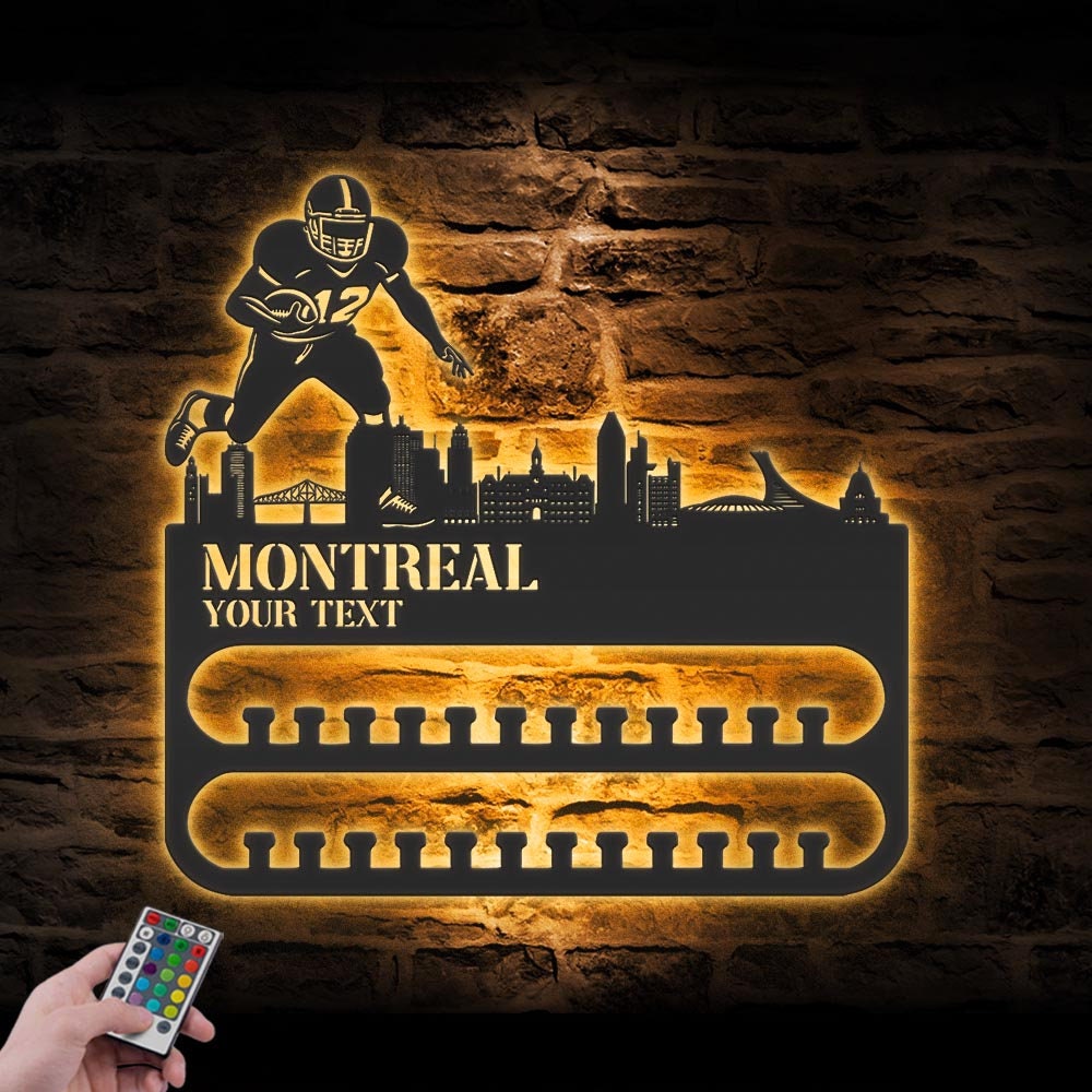 Custom-Montreal-Skyline-American-Football-Medal-Hanger-With-Led-Light_7