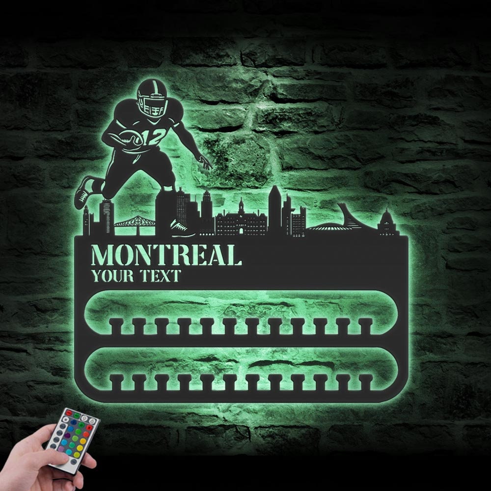 Custom-Montreal-Skyline-American-Football-Medal-Hanger-With-Led-Light_8